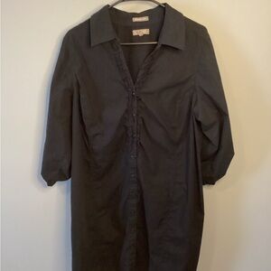 Old Navy Black Button-Up Dress